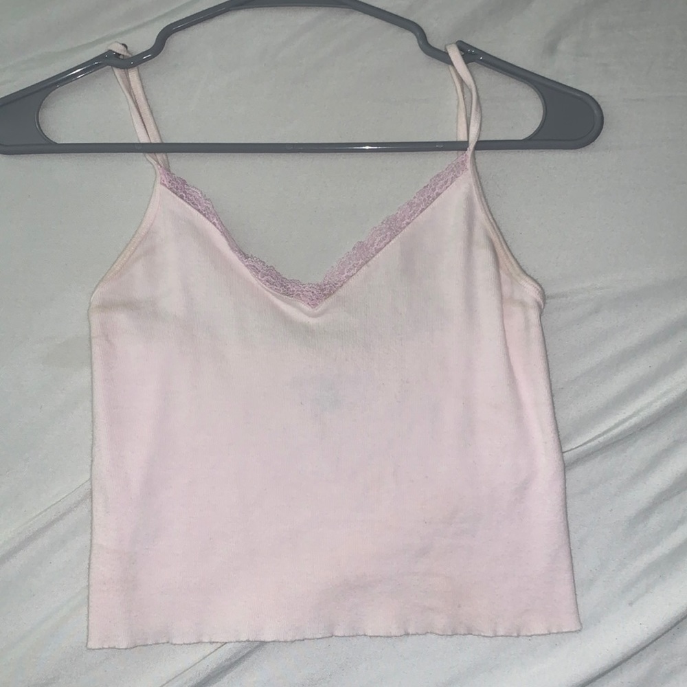Pink laced tank